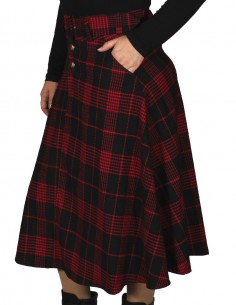 Saia Feminina Retrô De Bolas Anos 60 Vintage Pinup Fantasia 01