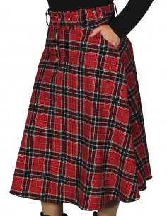 Saia Feminina Retrô De Bolas Anos 60 Vintage Pinup Fantasia 01