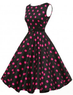 Vestido De Bolinha Anos 60 Festa Vintage Retrô Bola 50 Pin05 10 2
