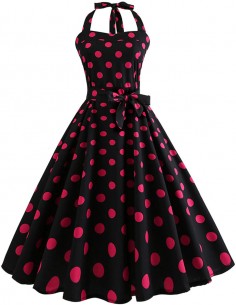 Vestido De Bolinha Anos 60 Festa Vintage Retrô Bola 50 PIN36 10