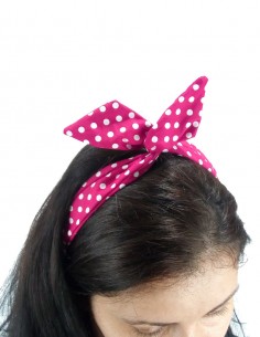 Tiara Lenço De Cabelo Aramada Pin Up Retrô Anos 60 Bolinha 151