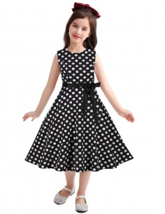 Vestido De Bolinha Infantil Anos 60 Festa Vintage Retrô i32 01