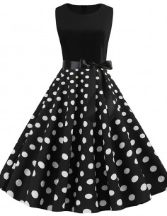 Vestido De Bolinha Anos 60 Festa Vintage Retrô Bola 50 PIN57 09