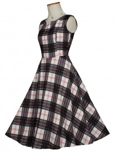 Vestido Casual Xadrez Retro Vintage Retrô V14 0000 2