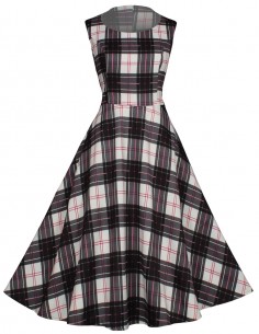 Vestido Casual Xadrez Retro Vintage Retrô V14 0000