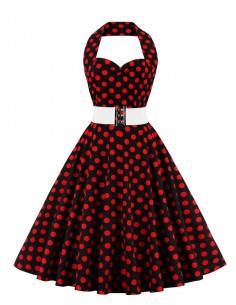 Vestido De Bolinha Anos 60 Festa Vintage Retrô Bola 50 Pin12 11