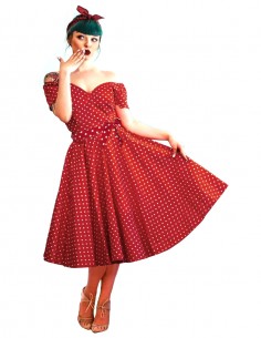 Vestido De Bolinha Anos 60 Festa Vintage Retrô Bola 50 20