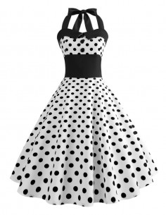 Vestido De Bolinha Anos 60 Festa Vintage Retrô Bola 50 PIN33 21