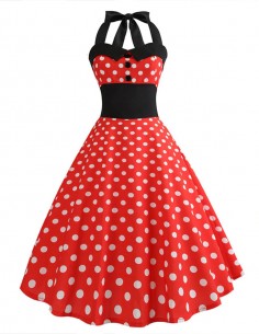 Vestido De Bolinha Anos 60 Festa Vintage Retrô Bola 50 PIN33 31