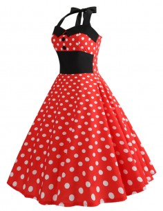 Vestido De Bolinha Anos 60 Festa Vintage Retrô Bola 50 PIN33 31 2