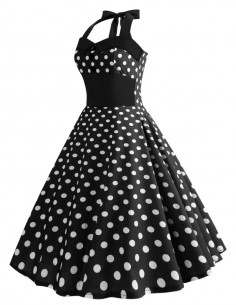 Vestido De Bolinha Anos 60 Festa Vintage Retrô Bola 50 PIN33 12 2