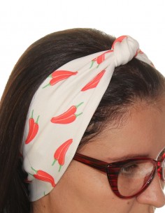 Faixa Cabelo Turbante Com Nó Retro Anos 60 Pimenta Festa Tiara 50