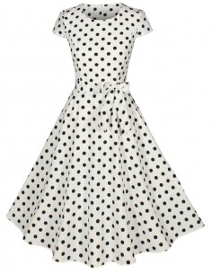 Vestido De Bolinha Anos 60 Festa Vintage Retrô Bola P45 19