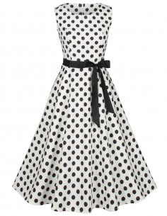 Vestido De Bolinha Anos 60 Festa Vintage Retrô Bola 50 PIN32 20