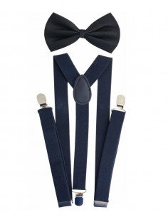 Suspensório + Gravata Azul...