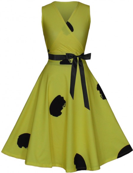 Vestido De Bolinha Anos 60 Festa Vintage Retrô Bola 50 PIN29 10