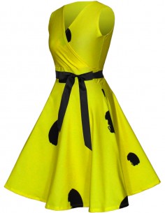 Vestido De Bolinha Anos 60 Festa Vintage Retrô Bola 50 PIN29 07 2