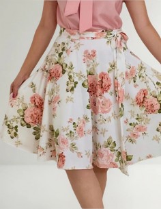 Saia Feminina Floral Flores Retrô Evangelico Vintage 13 2