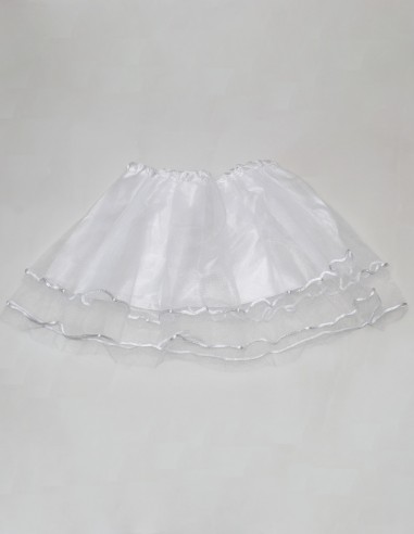 Saiote de Tule Infantil Médio Branco