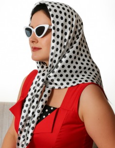 Lenço de Pescoço Cabeça Bolinha Poá 22