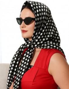 Lenço de Pescoço Cabeça Bolinha Poá 14