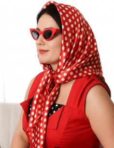 Lenço de Pescoço Cabeça Bolinha Poá 32