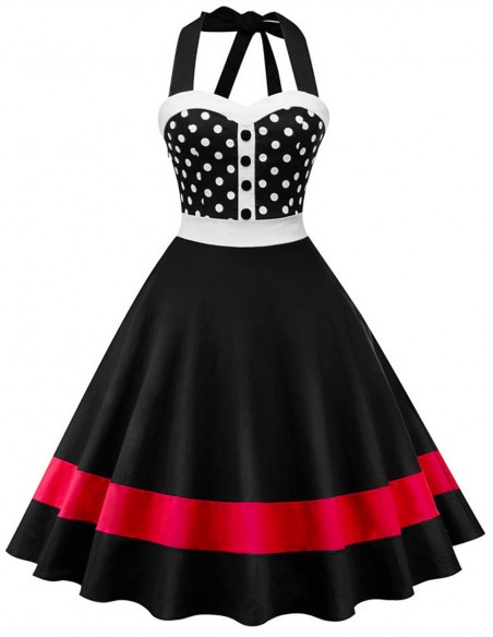 Vestido De Bolinha Anos 60 Festa Vintage Retrô Bola 50 PIN38 10