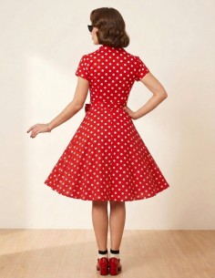 Vestido De Bolinha Anos 60 Festa Vintage Retrô Bola 50 P18 21 2