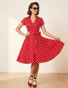 Vestido De Bolinha Anos 60 Festa Vintage Retrô Bola 50 P18 21