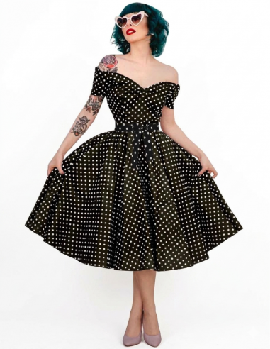 Vestido De Bolinha Anos 60 Festa Vintage Retrô Bola 50 10