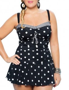 Maiô Saia Embutida Anos 60 Vintage Retro Pp Ao Plus Size B04