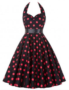 Vestido De Bolinha Anos 60 Festa Vintage Retrô Bola PIN55