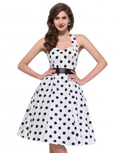 Vestido De Bolinha Anos 60 Festa Vintage Retrô Bola 50 Pin12